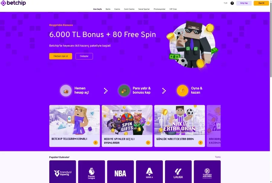 Betchip ekran görüntüsü